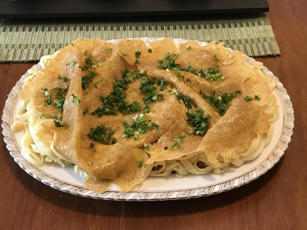Two cheese baked tagliatelle