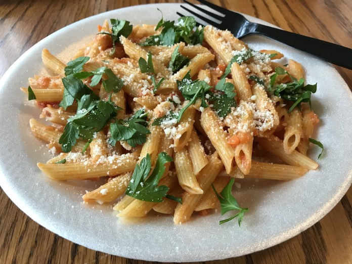 penne with tomato cream sauce